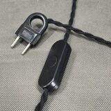 Danish Mid Century Teak Table Lamp with Red Shade, 1960s