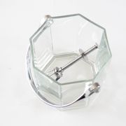 Seau à glace en verre octogonal