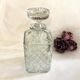 Old whisky or decant decanter textured crystal souflé in vintage checkerboard
