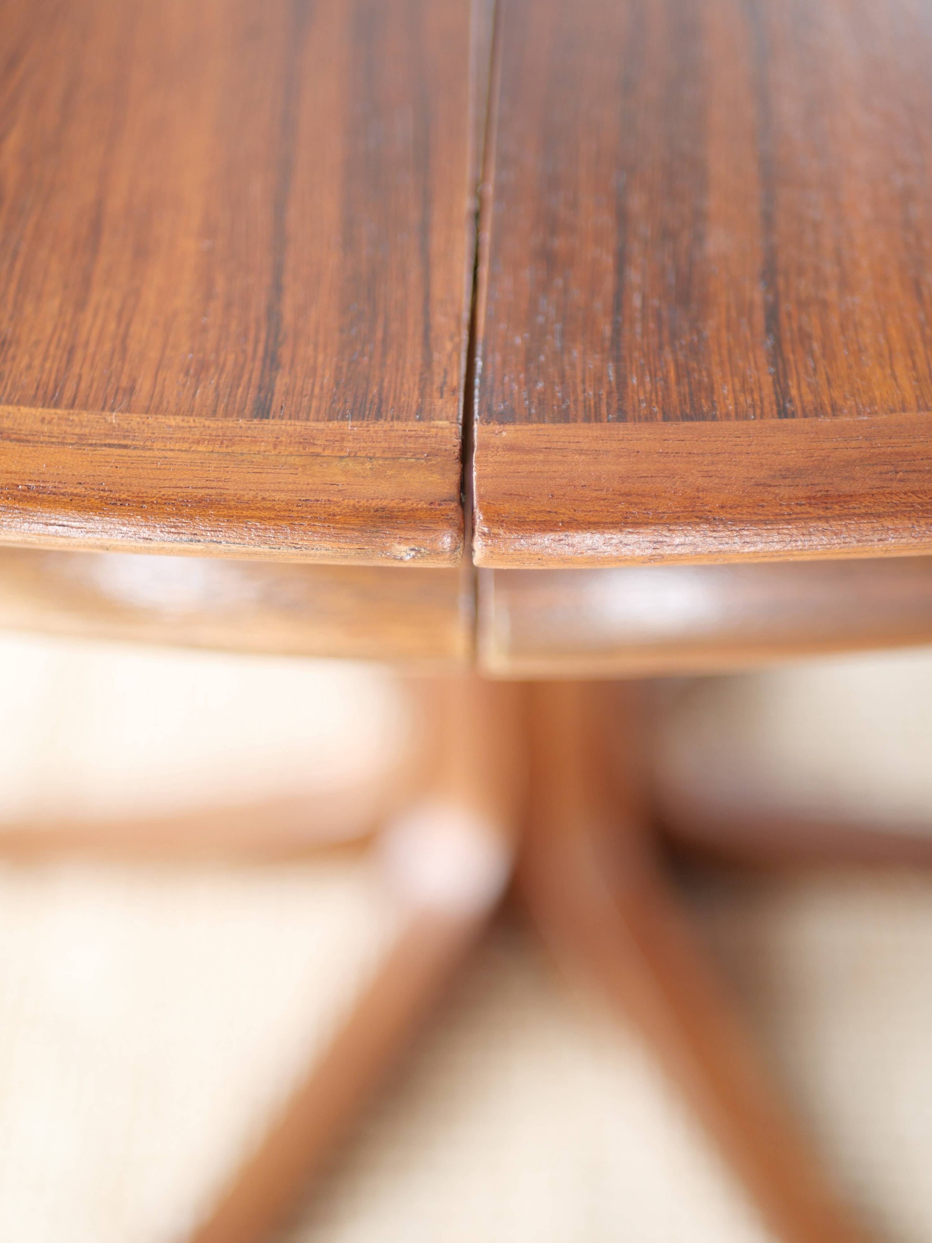 Danish dining table in rosewood.