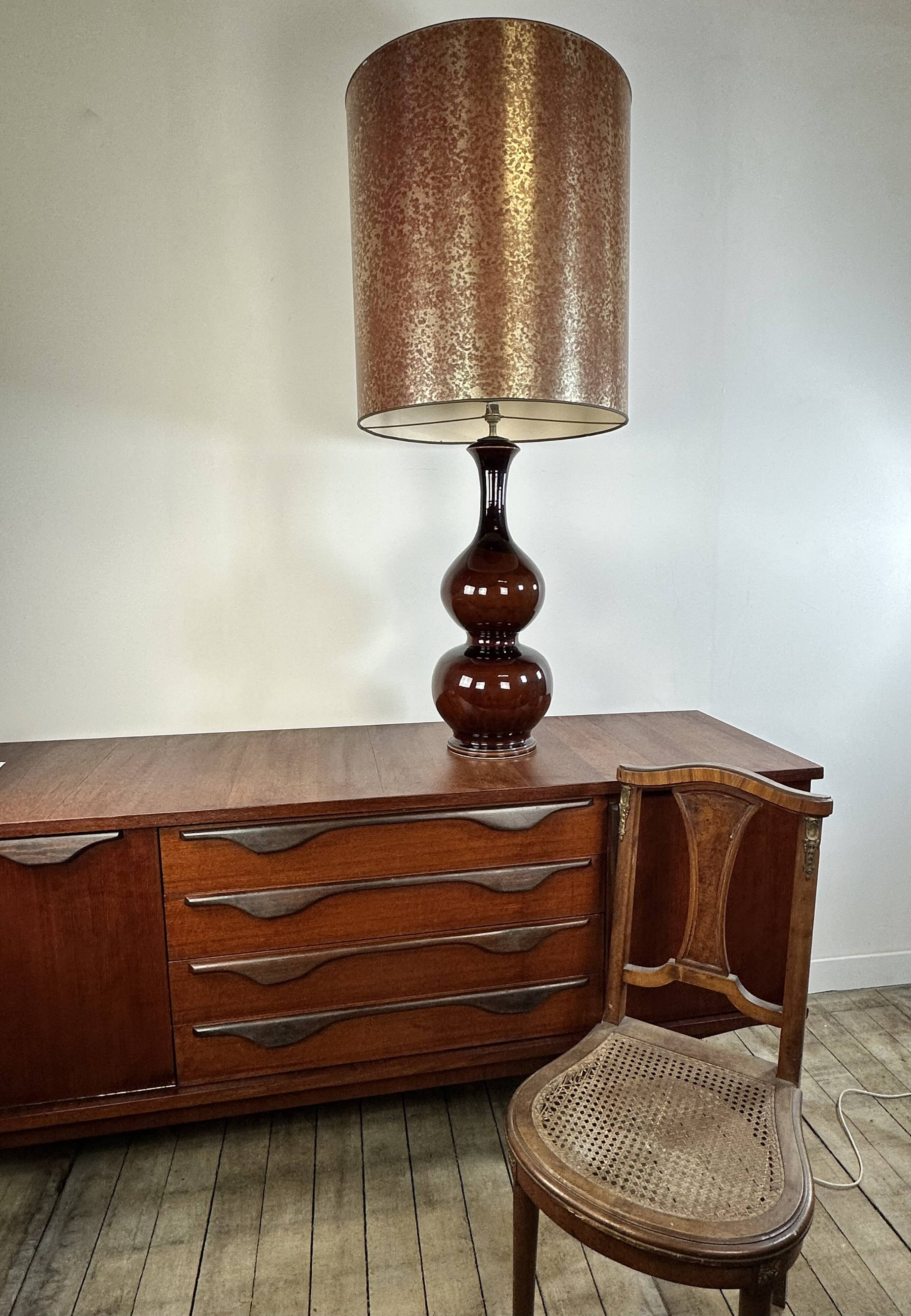 Vintage 70's glazed ceramic lamp