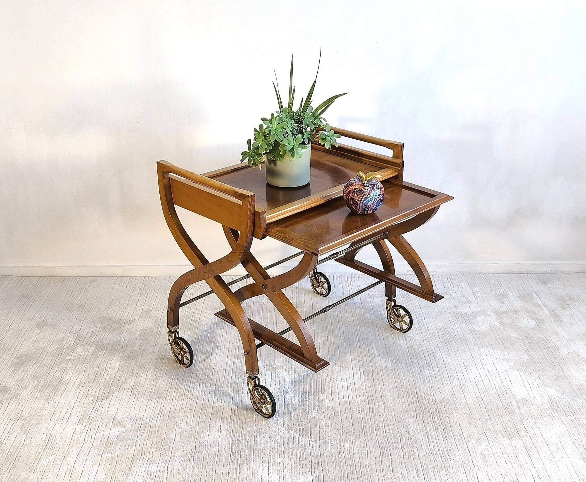 Beautiful pair of vintage teak tables – Serving table - Benoit-Guyot Lyon