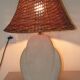 Stone shade lamp rattan 70s