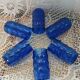 6 antique cobalt blue glasses