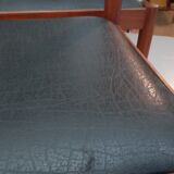 Lot of 4 chairs wood and skai