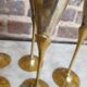Lot of 11 brass champagne flutes