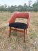 Vintage armchair skaï and velvet SNA Roset.
