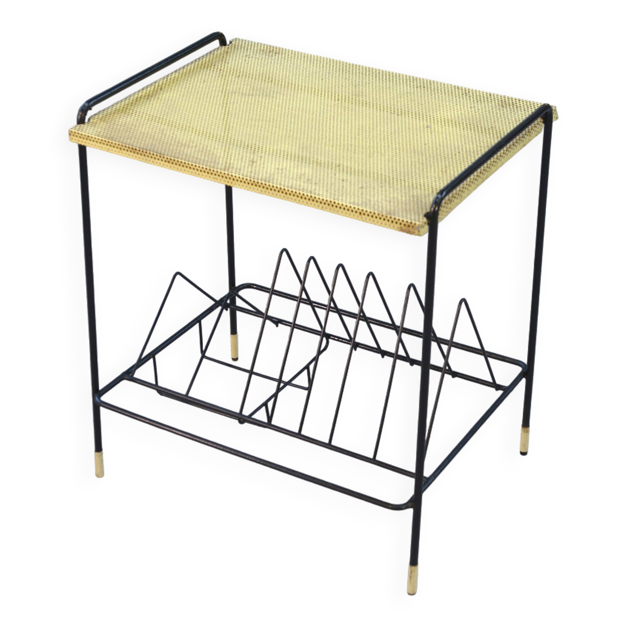 Table d'appoint, porte-vinyles