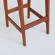Erik Buck set of three bar stools in teak and leather Dyrlund Denmark 1960