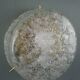 Set of two vintage ceiling lights made of ice glass from the 1970s