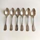 Set of 6 tablespoons silver metal