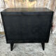 Black wood chest of drawers + 3 vintage black drawers #a143