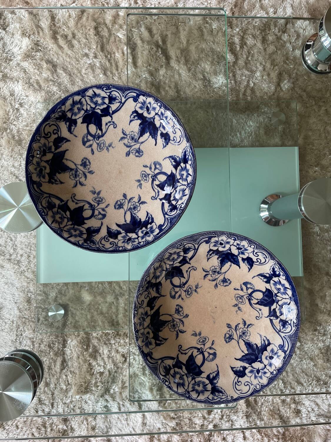 2 19th century compote bowls from Creil Montereau