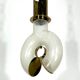 Mid-century modern brass and pulegoso chandelier by Carlo Nason