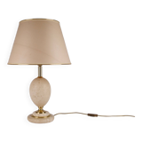 Philippe Barbier lamp travertine brass Hollywood Regency