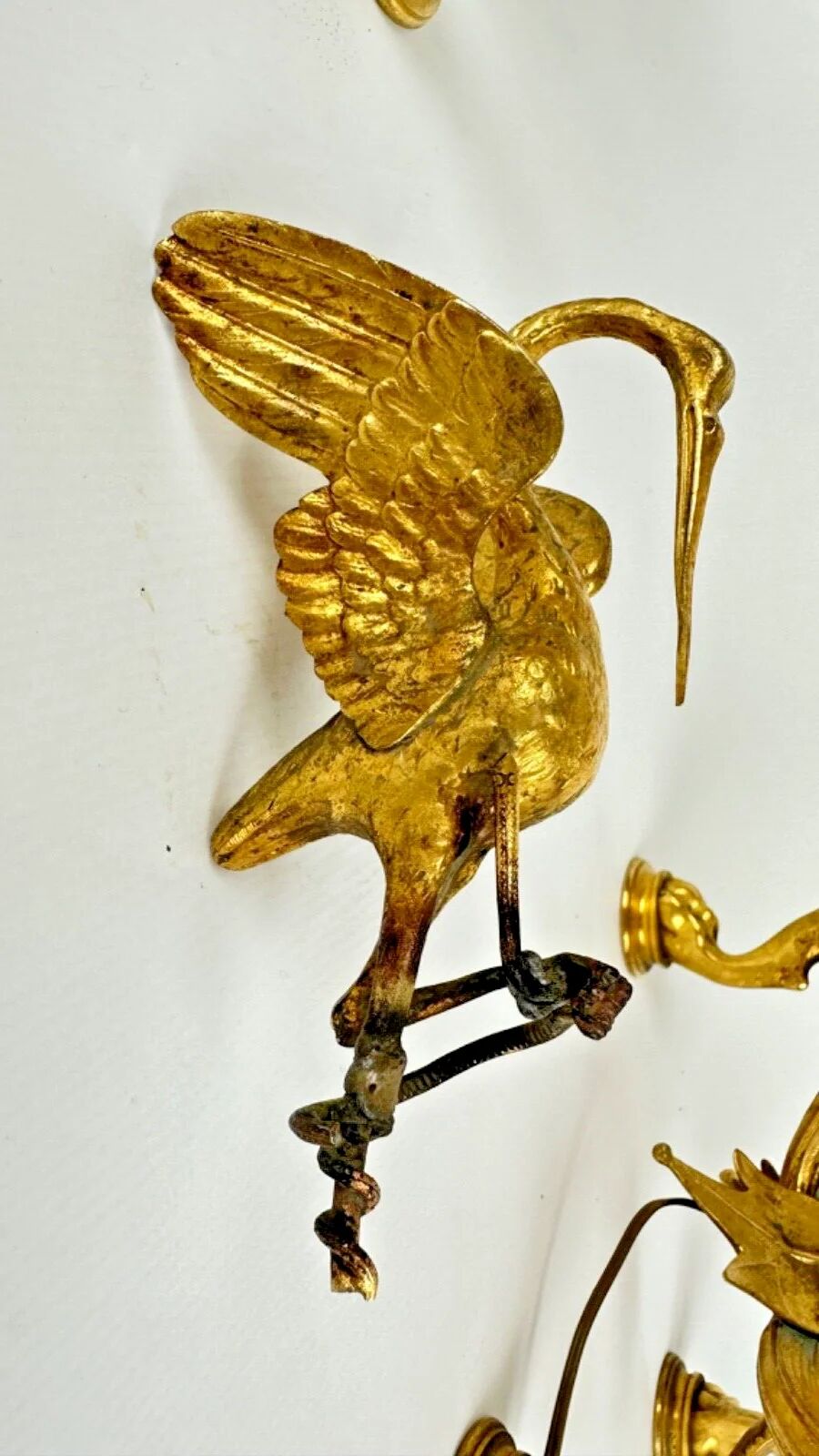 Barbedienne (attributed to), pair of candelabra with storks