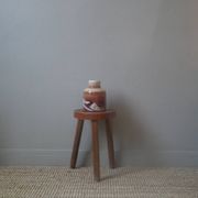 Vase en céramique design contemporain fabrication artisanale forme minimaliste  tons bruns