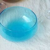 Punch glasses cups coloured glass bowls 1970s vintage