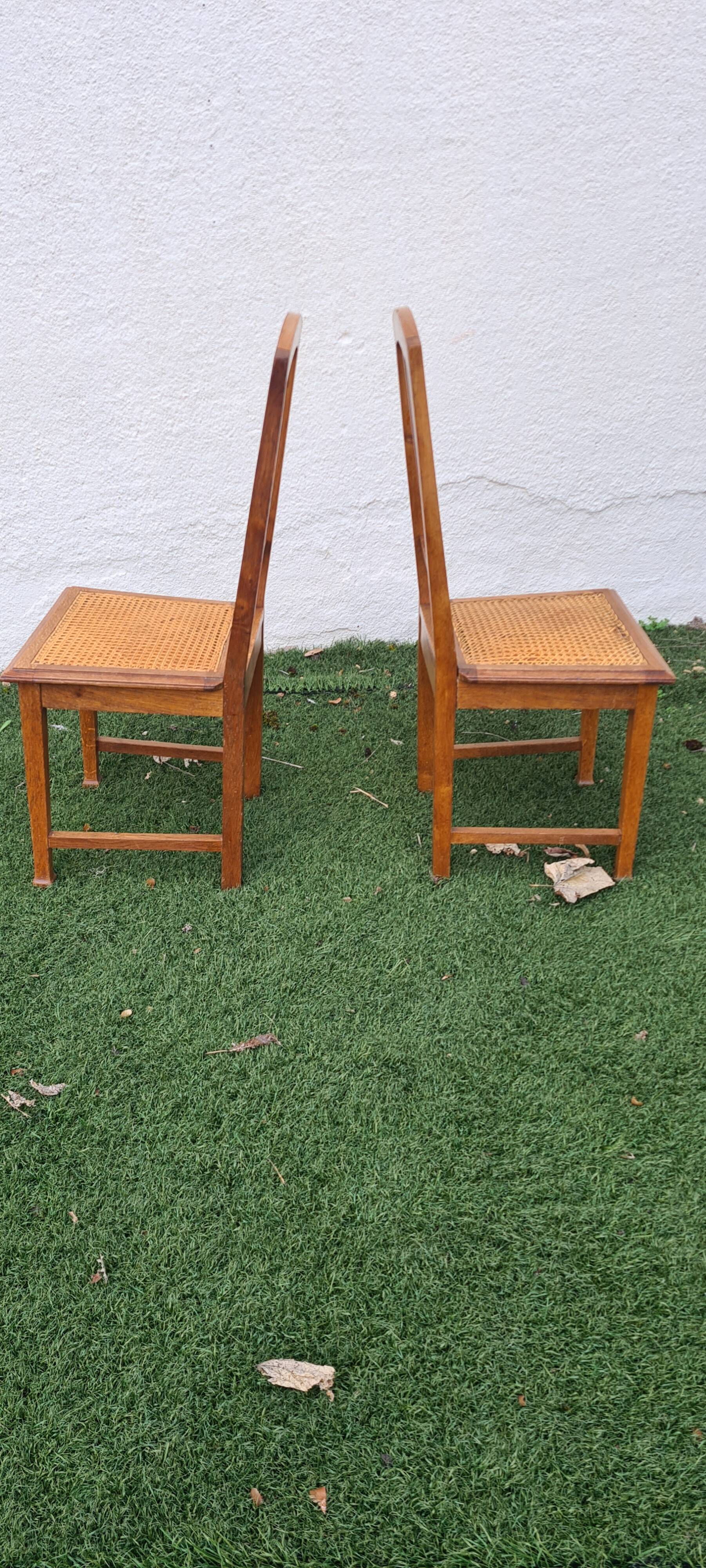 Pair of art and kraft chairs