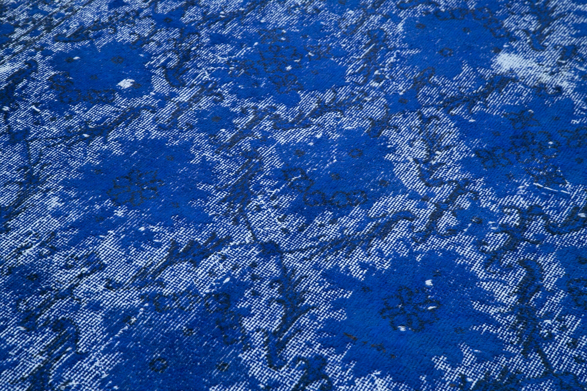 Handmade rustic anatolian 1970s 173 cm x 281 cm blue rug