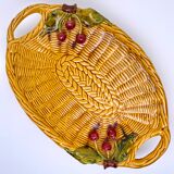 Decorative basket-shaped dish with Cherries