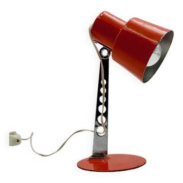 Lampe de bureau vintage Targetti Sankey orange, design italien des années 70