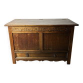 Early 20th Century Oak Blanket Box Mule Chest with Drawer Jacobean Style