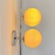 Double chrome metal wall light and opaline, France, 1970.