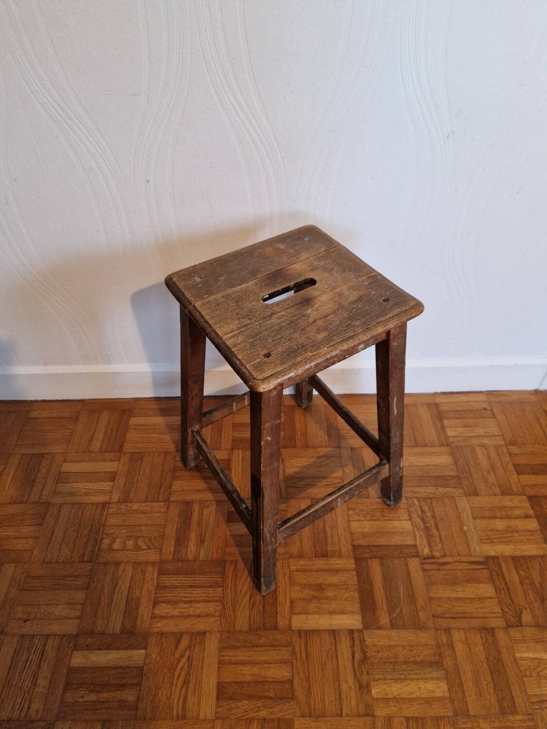 Wooden workshop stool