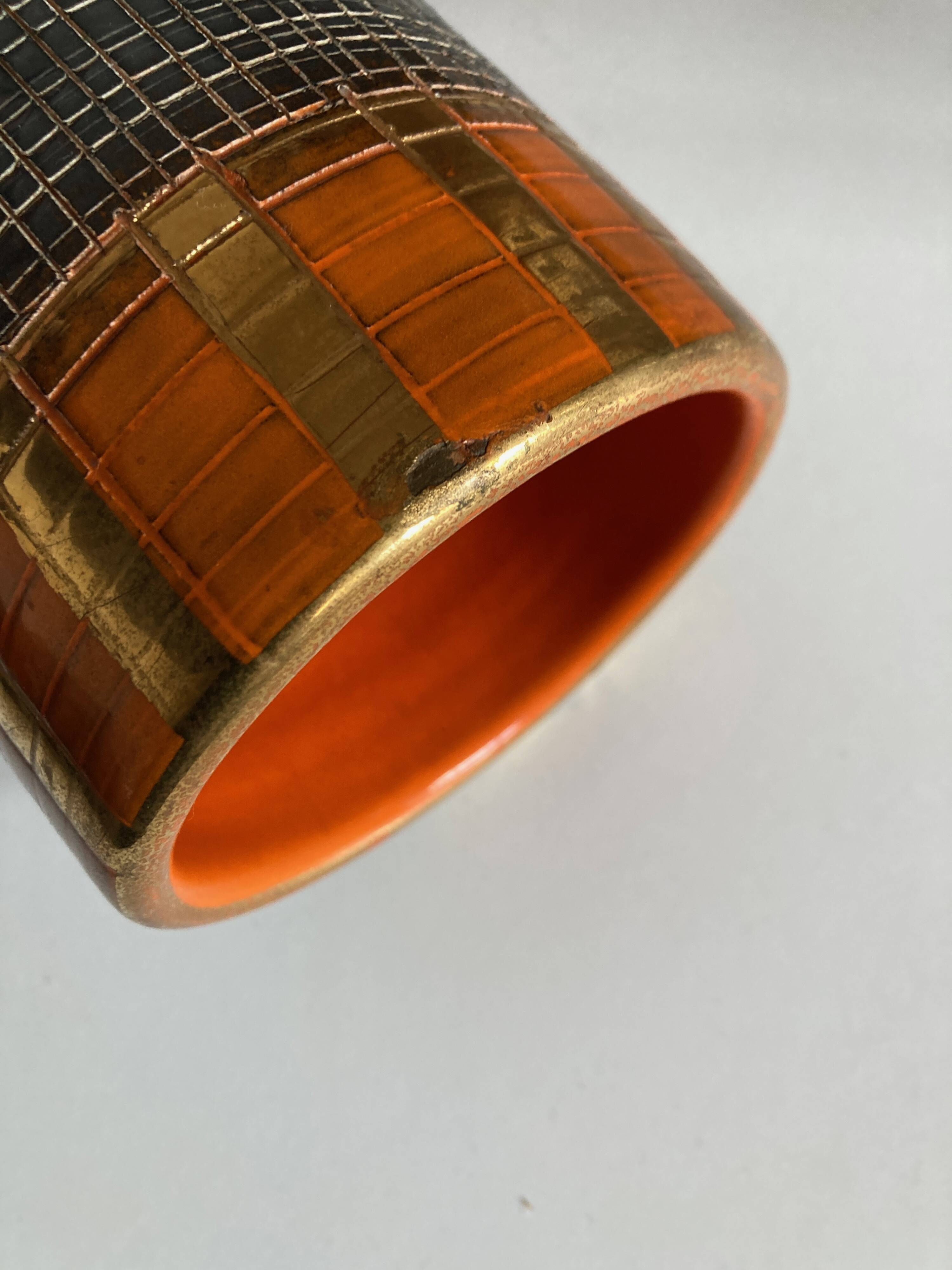 Seta series vase by Aldo Londi for Bitossi sgraffitto 1950 Italy