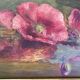 Les pavots huile sur bois portrait de fleurs 19e