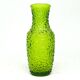 Postmodernist vase, green pressed glass, HSG Prądniczanka, Poland, 1970s