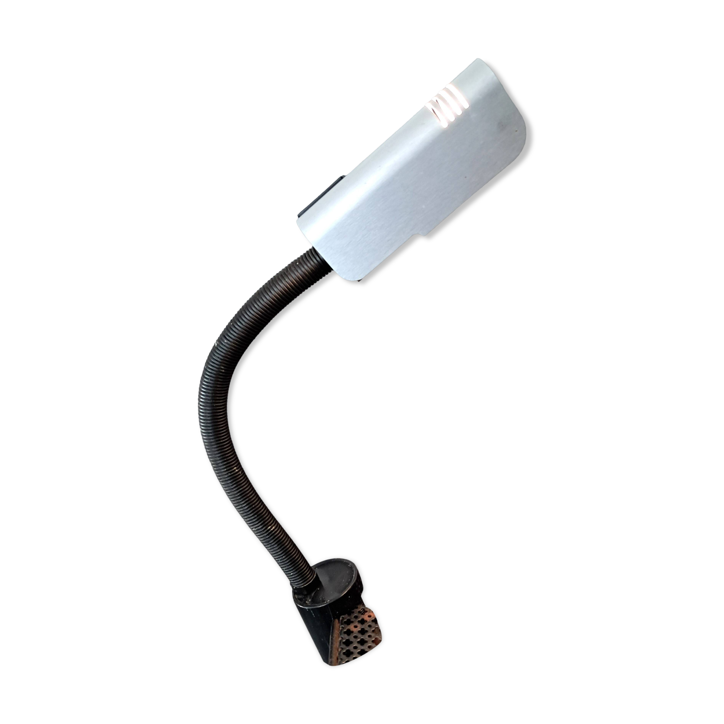1970 Targetti Sankey workshop lamp in brushed aluminum.
