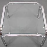 1970s Italian Glass Square Coffee Table