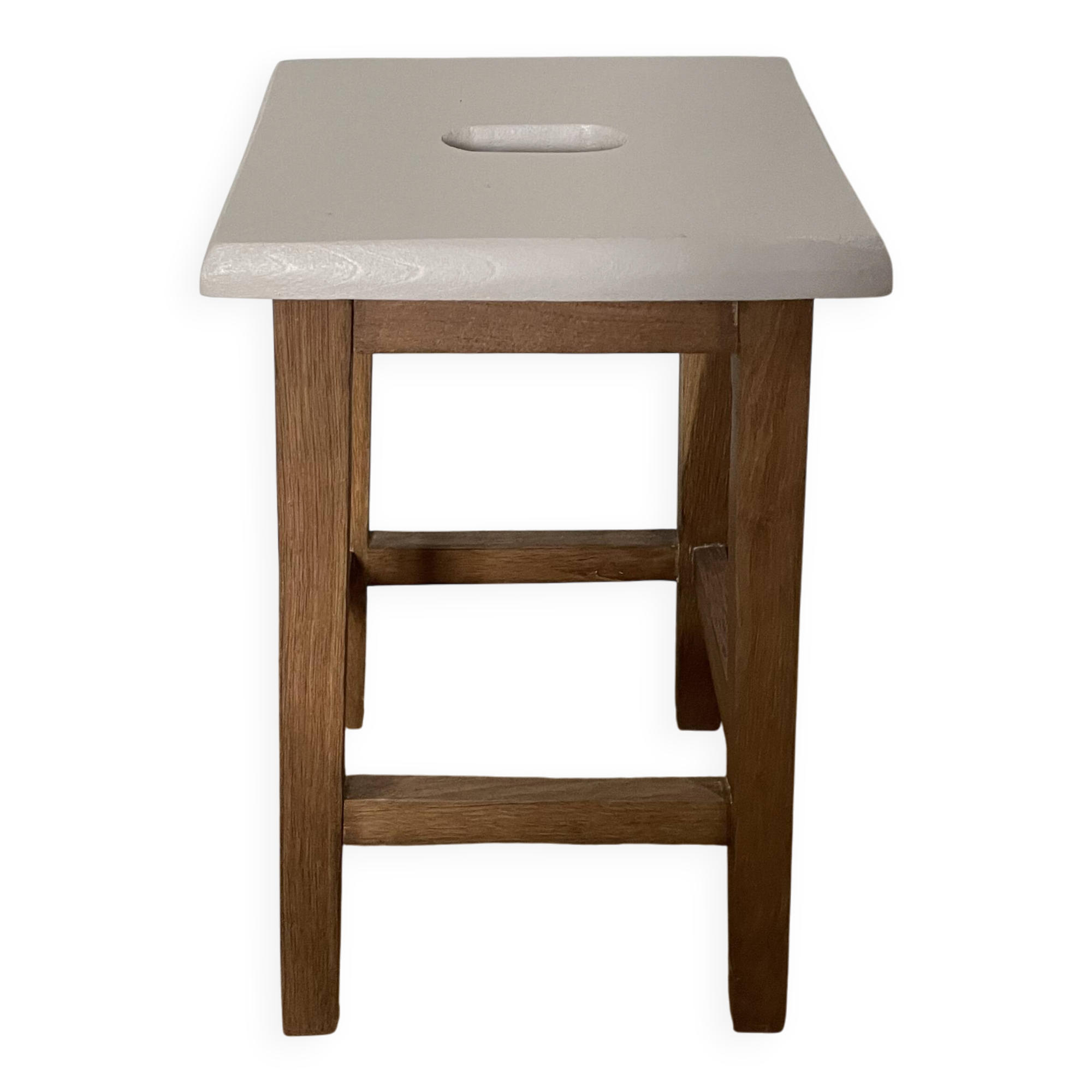 Vintage oak stool 260287