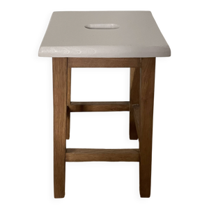 Tabouret vintage en chêne