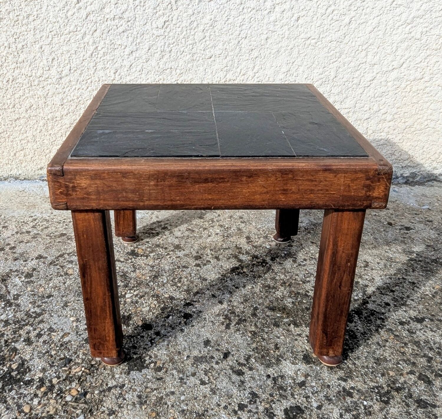 Vintage 1970s Elm Coffee Table by Maison Regain