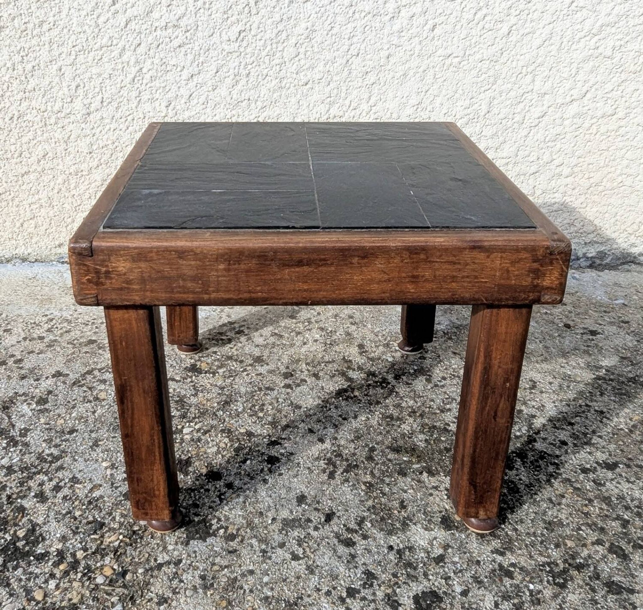 Coffee Table End Table in Elm Maison Regain 1970 Vintage
