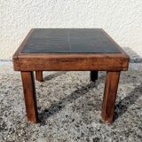 Vintage 1970s Elm Coffee Table by Maison Regain
