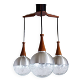 Scandinavian teak chandelier from the 60s