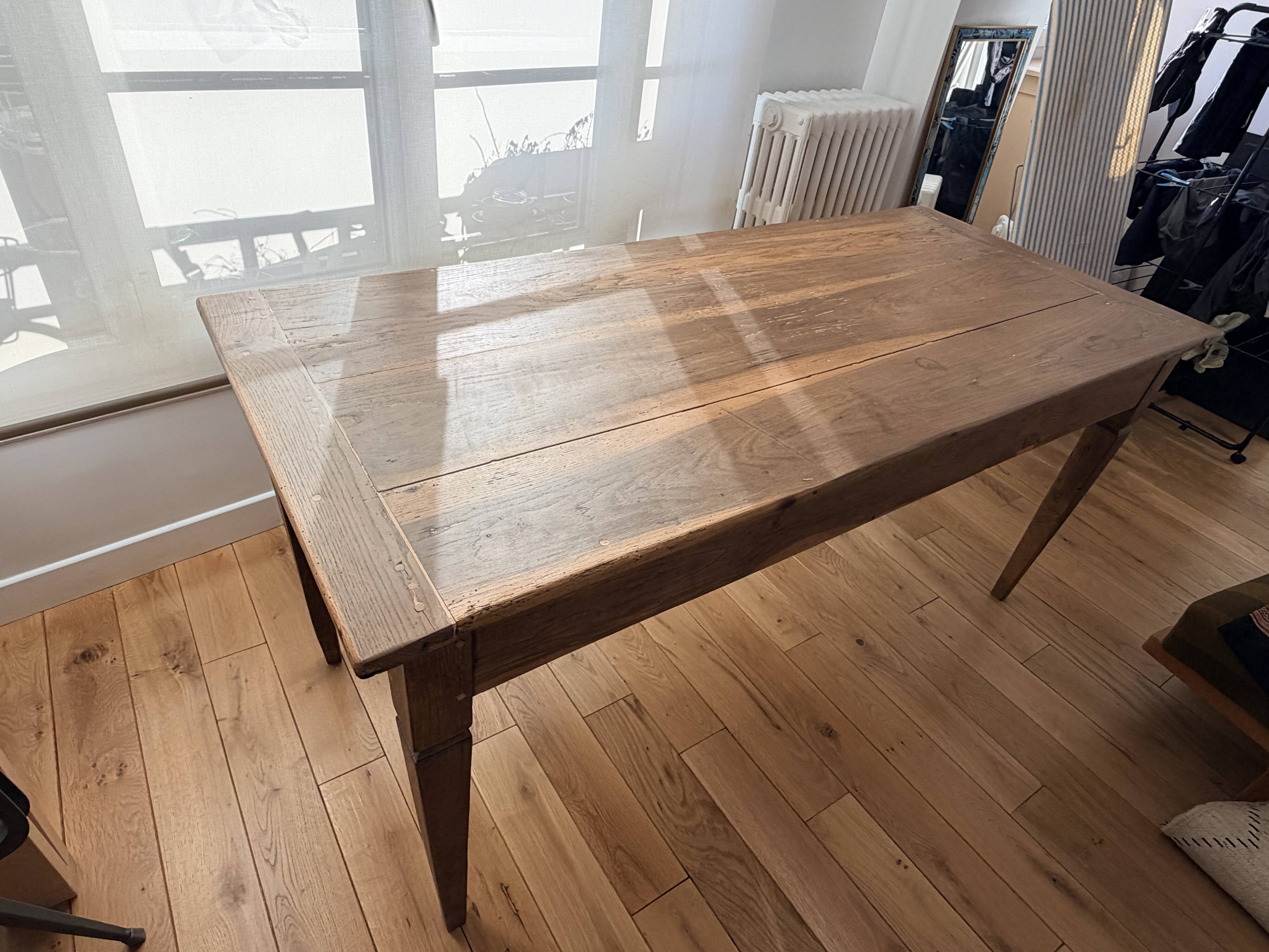 Restored farmhouse table