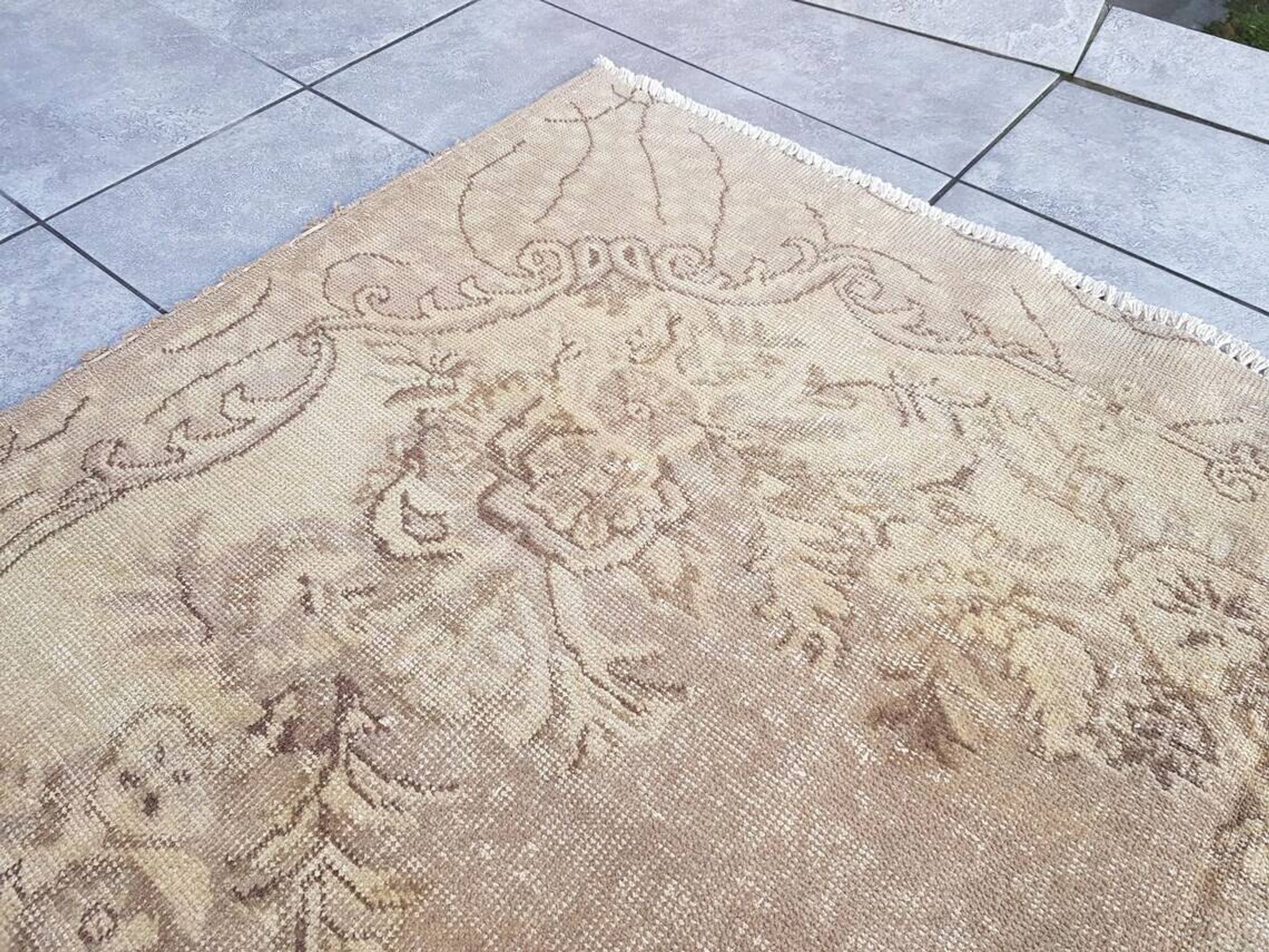 Tapis floral vintage beige sku v623