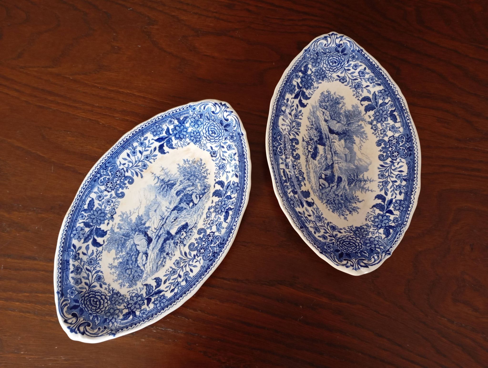 "Burgenland" blue bowls Villeroy & Boch Mettlach