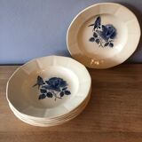 6 hollow plates in Earthenware Digoin Sarreguemines