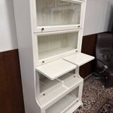 Classic English White Globe Wernicke Bookcase