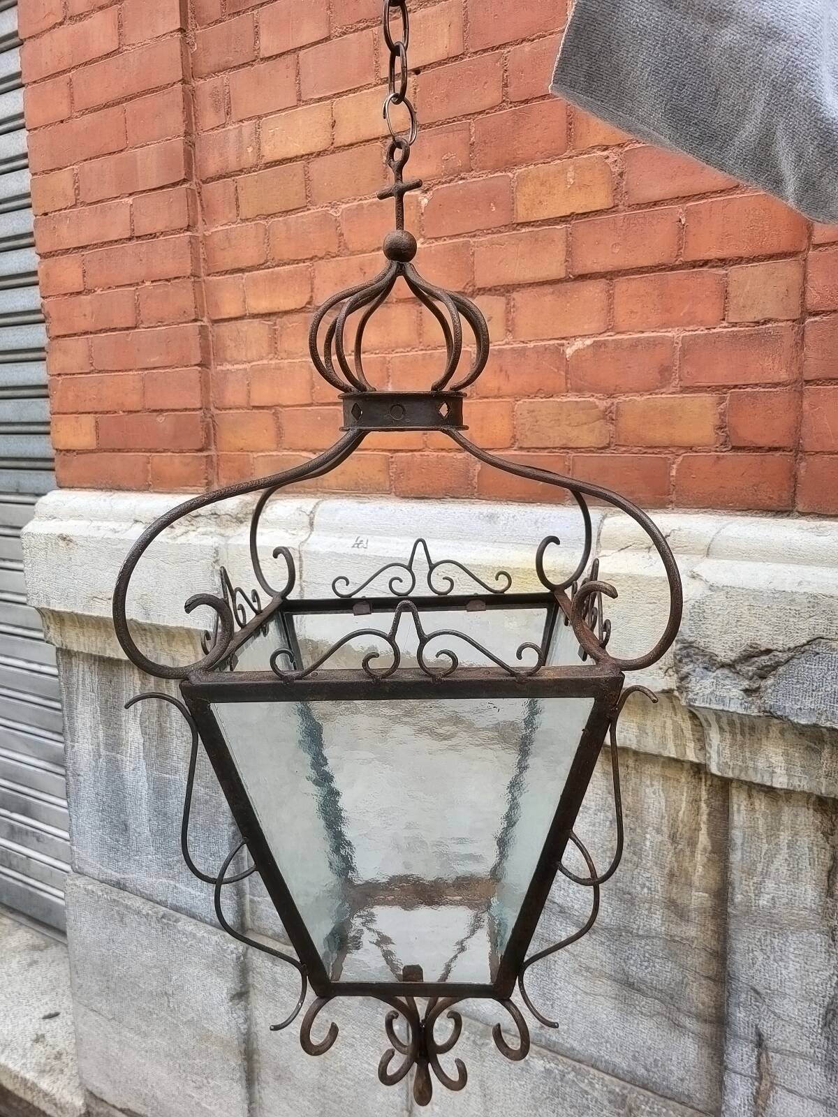 Wrought iron lantern