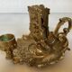 Candle holder rat of the cellar with match holder in bronze