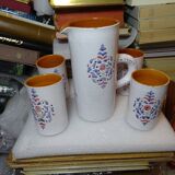 Orangeade service - pottery morocco ghrib salted - uncommon