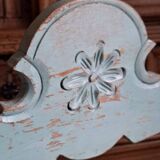 vintage turquoise wooden chairs