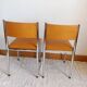 Pair of vintage leatherette and chrome chairs from the 1970s